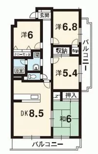 えびすマンション【1階】の間取り