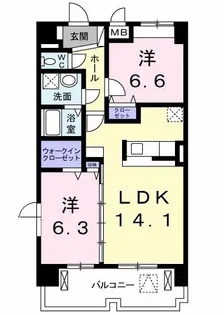 ウィステリア【3階】の間取り