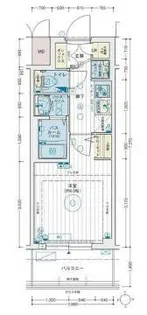 エステムコート名古屋 TWIN EAST【2階】の間取り