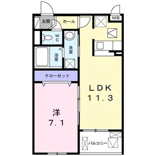アルバグランデ【1階】の間取り