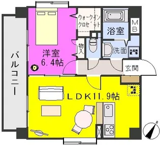 グランドゥール27【9階】の間取り