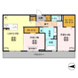 ベイテラス アイリス【1階】の間取り