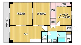 グリーンハイツ米山【3階】の間取り