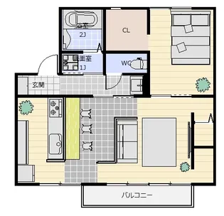 愛知県西尾市住崎5【アパート】の間取り