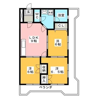 ソレイユオブサ【2階】の間取り