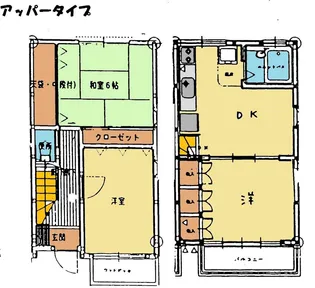 ラランドクパーB【1階】の間取り