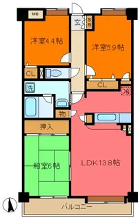 シュティーレ マツバラ【8階】の間取り