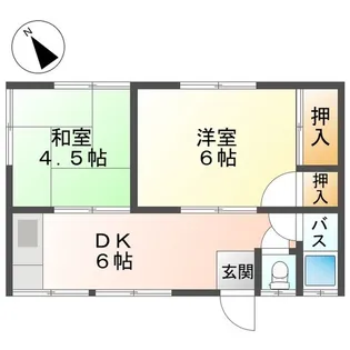 昇荘【1階】の間取り