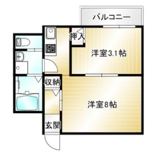 アジール・シエル【3階】の間取り