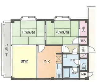 第3メゾン 豊晃ビル3階 3DK【3階】の間取り
