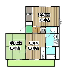 タウニー松尾B【2階】の間取り