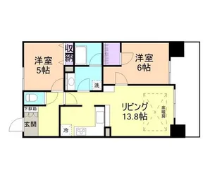 ユニ・アルス吹上プレジオ 502号【5階】の間取り