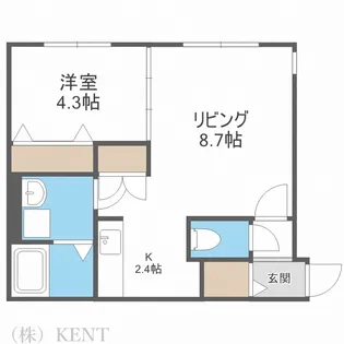 トライバルスペース発寒南【2階】の間取り