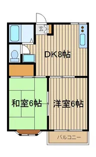 メゾンリバージュ【2階】の間取り