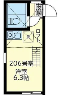 ユナイト東白楽ポルナレフ【2階】の間取り