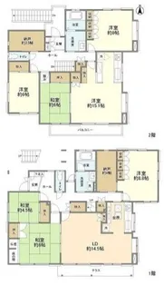 神奈川県横浜市神奈川区沢渡【一戸建】の間取り