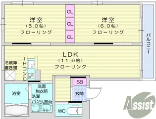 ラフィーネ【1階】の間取り