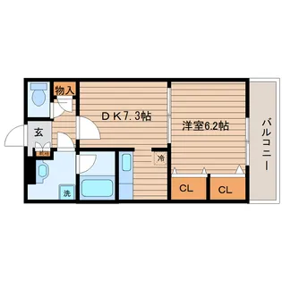 ソレアード小松島II【3階】の間取り