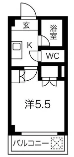 レジデンスカープ甲府【8階】の間取り