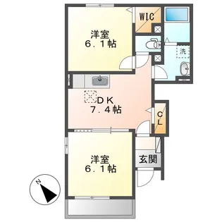 ベル・アンジュ【1階】の間取り