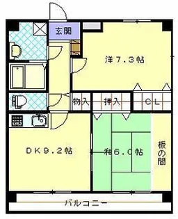 ハイツ松栄【3階】の間取り