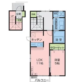 Rock Garden (ロックガーデン)【2階】の間取り