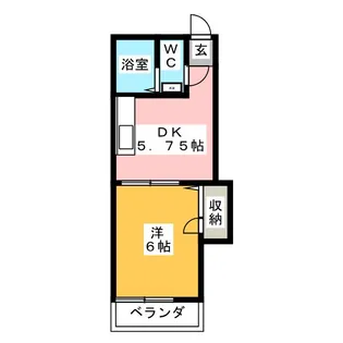 レーンコーポラス【2階】の間取り