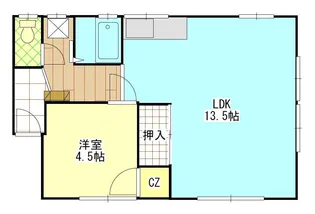 掛之町アパート【2階】の間取り