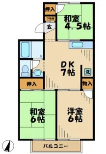 東京都多摩市豊ヶ丘1【アパート】の間取り