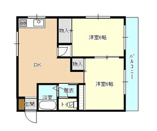厚崎ハイツ【2階】の間取り