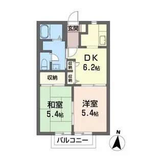 アプローズ丸子 B【2階】の間取り