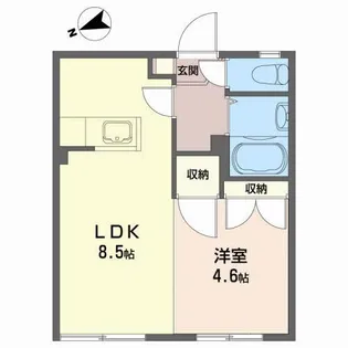 グリーンヒルズC【1階】の間取り