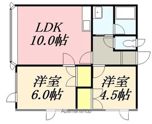 ハイツPAO2【2階】の間取り