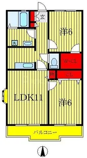 メトロステージ一ツ家【1階】の間取り