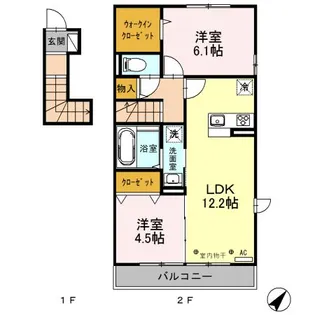 クレア【2階】の間取り