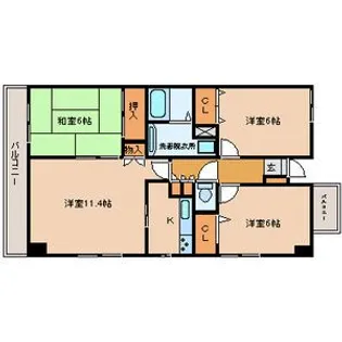 ROYAL RAISIN(ロイヤルレザン)【1階】の間取り