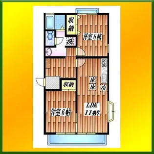サウスクレスト【1階】の間取り