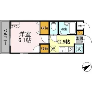 ラグーン舞浜【4階】の間取り