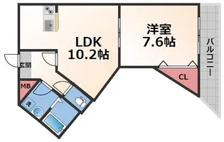 リュミエールイースト【5階】の間取り