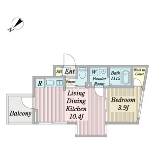 プロシード桜坂【1階】の間取り