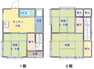 静岡県静岡市葵区上伝馬【一戸建】の間取り