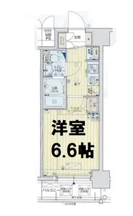 ワールドアイ阿波座WEST【4階】の間取り