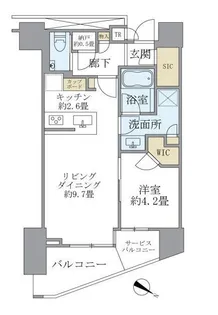 ブリリアザタワー東京八重洲アヴェニュー【23階】の間取り