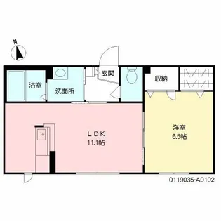 1LDKの間取り画像