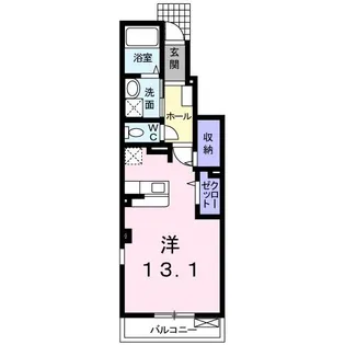 ソシアB【1階】の間取り