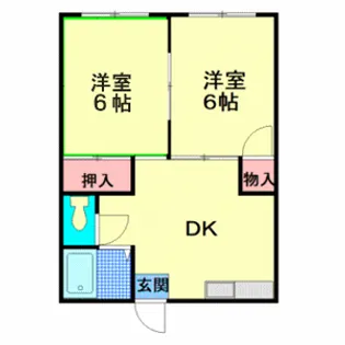 山口県山口市矢原【アパート】の間取り