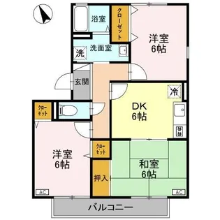 あおばハイツ【2階】の間取り