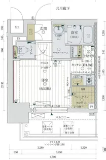 レジュールアッシュ神戸ヴィヴァン【3階】の間取り