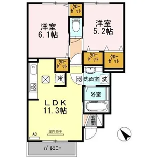 グランアヴァンティ【1階】の間取り