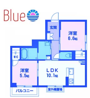 レジデンシア湘南茅ヶ崎【3階】の間取り